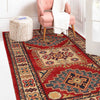 Kazak Rug Handmade Red Medallion 2x4 ft