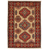 Kazak Rug Handmade Beige Medallion 2x4 ft