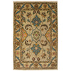 Kazak Rug Handmade Beige Medallion 2x4 ft