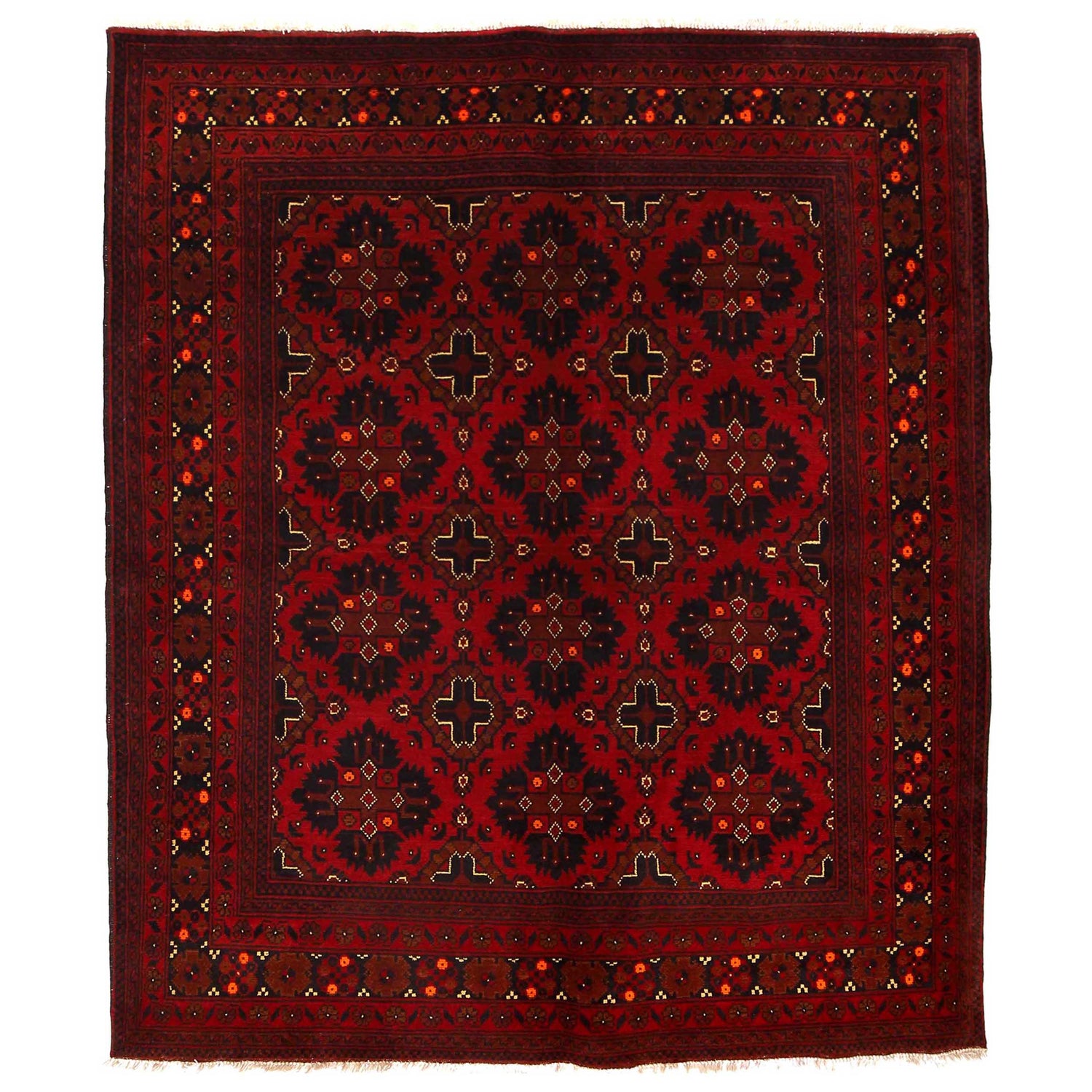Khal Mohammadi Rug Handmade Red 4x7 ft