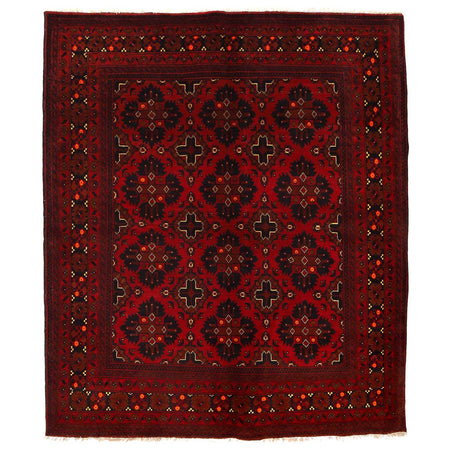 Khal Mohammadi Rug Handmade Red 4x7 ft