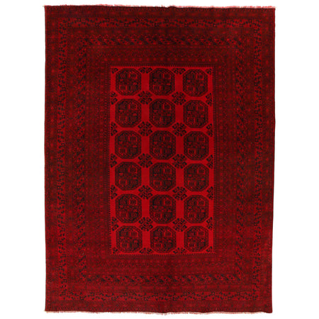 Filpa Area Rug Handmade Red Geometric 7x10 ft