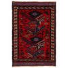 Baluchi Rug Handmade Red Geometric 3x5 ft