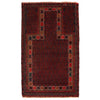 Baluchi Rug Handmade Red Prayer Design 3x5 ft