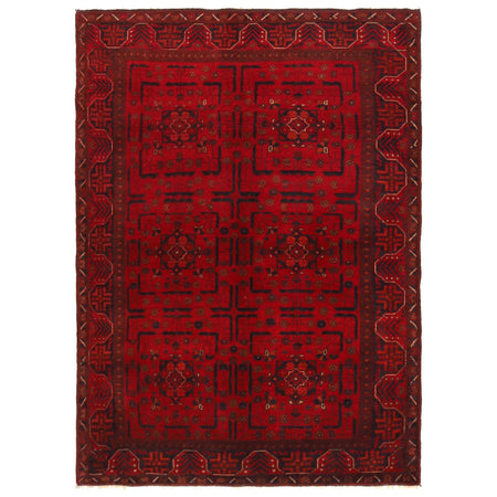 Khal Mohammadi Rug Handmade Red 4x6 ft