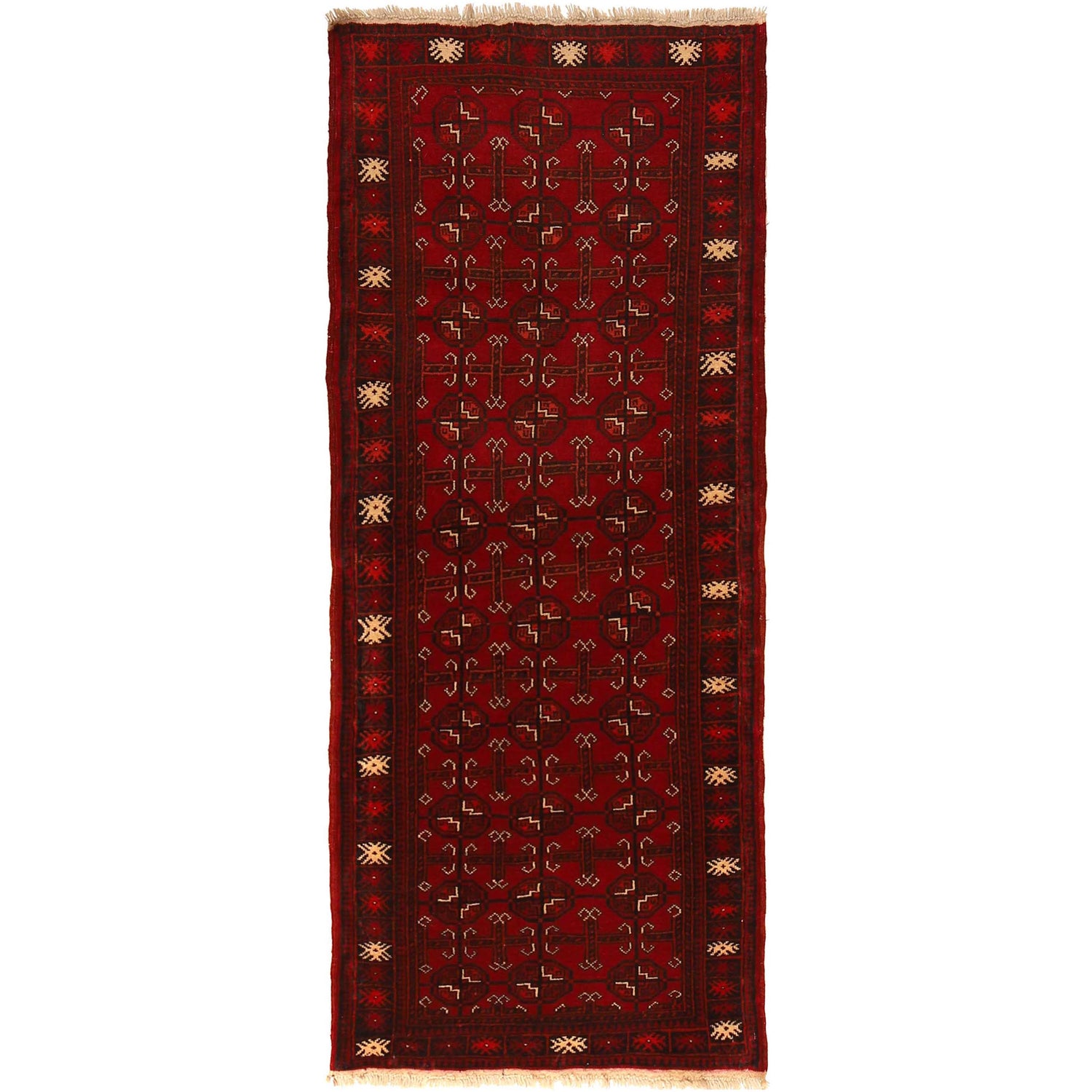 Bokhara Rug Handmade Red Medallion 6' Runner