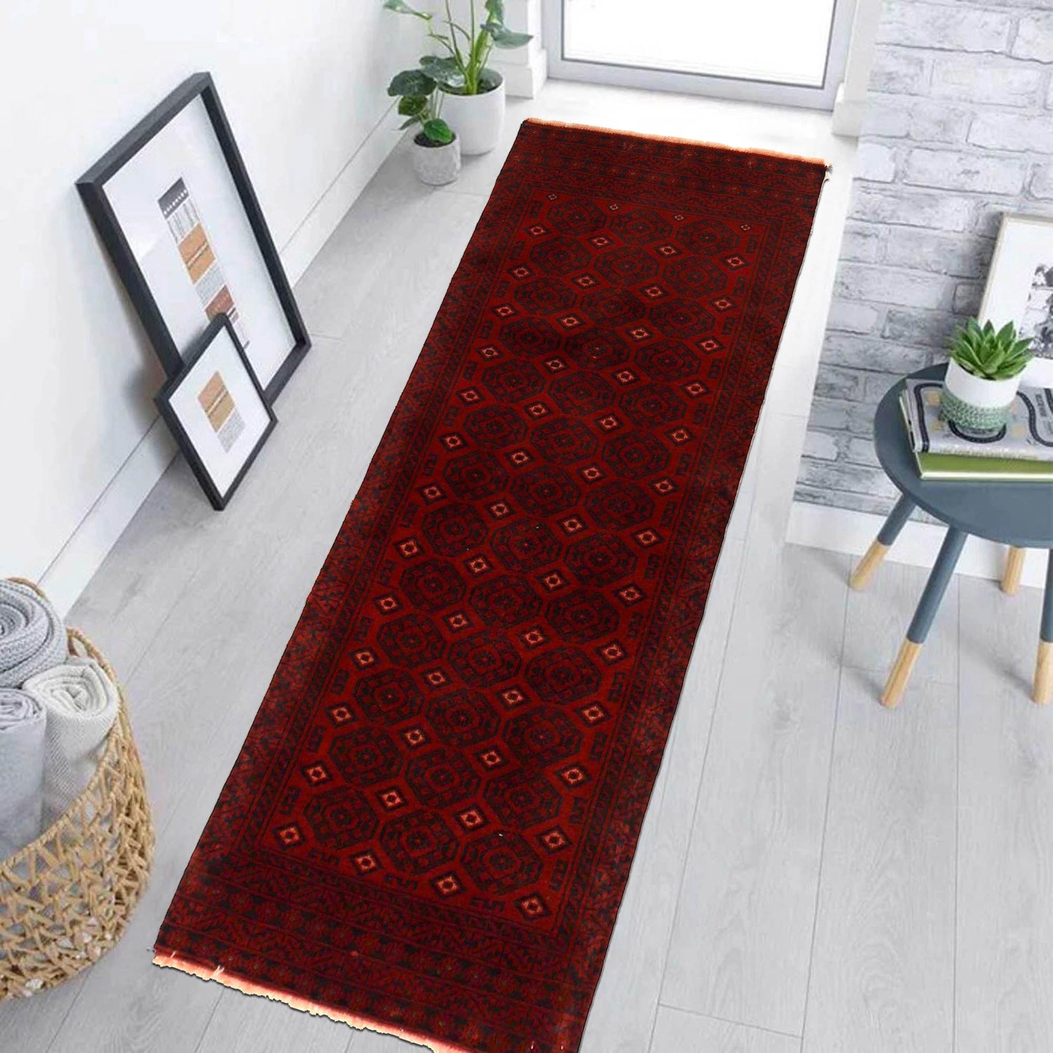 Baluchi Runner Rug Handmade Red 6' Runner