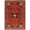Shirazi Area Rug Handmade Red Medallion 7x10 ft