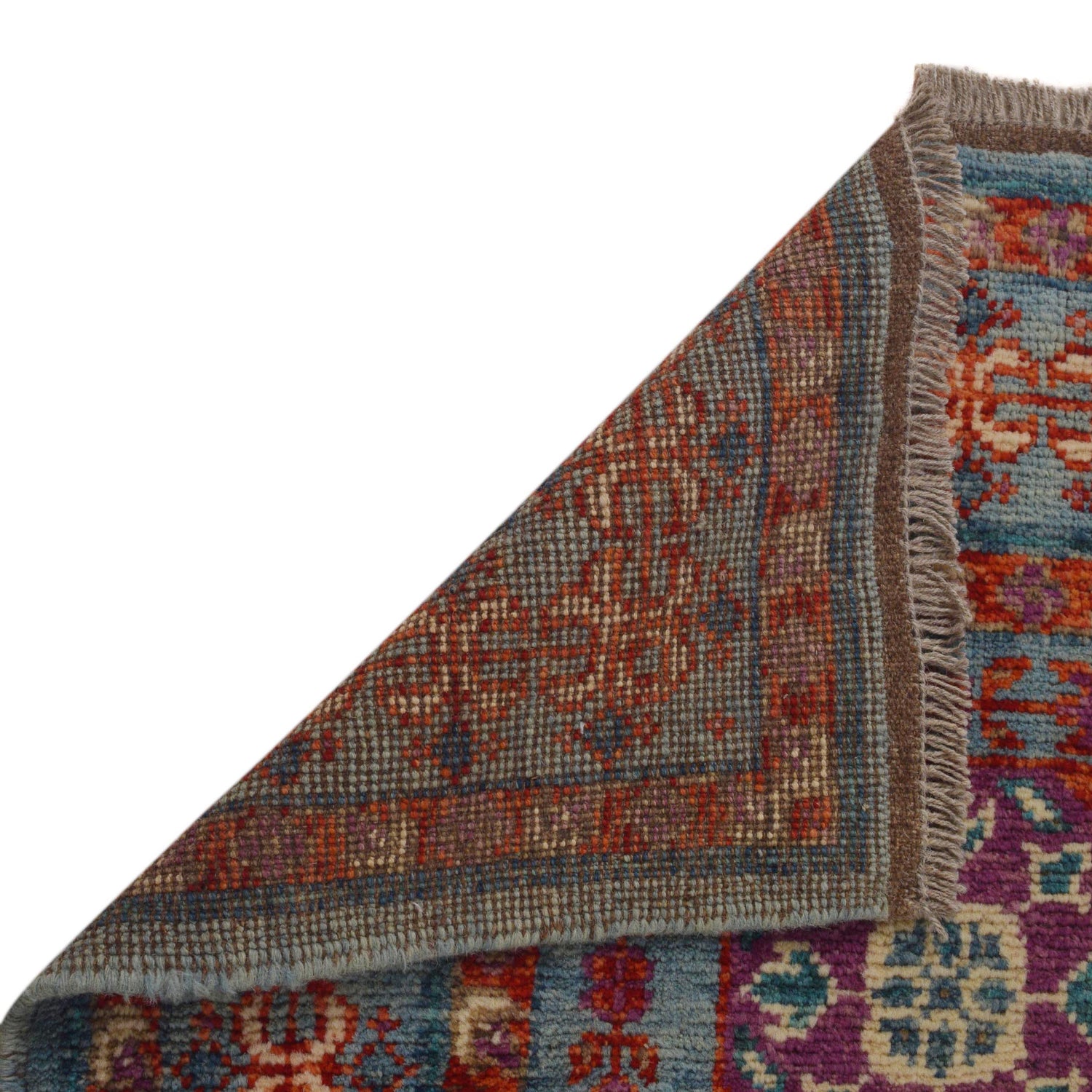 Mamluk Area Rug Handmade Blue Medallion 5x8 ft
