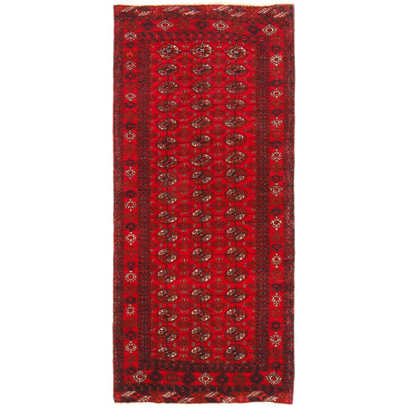 Bokhara Rug Handmade Vibrant Red Medallion 6' Runner