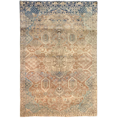 Kashan Area Rug Handmade Multi Medallion 8x10 ft