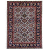 Kazak Rug Handmade Gray Medallion 7x10 ft