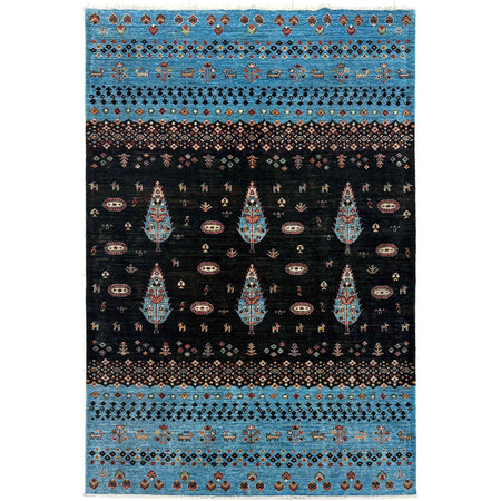 Tree Of Life Area Rug Handmade Multi Floral 7x10 ft
