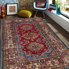 Kazak Rug Handmade Red Medallion 4x6 ft