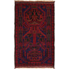 Baluchi Rug Handmade Navy Blue Geometric 3x5 ft