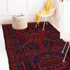 Baluchi Rug Handmade Navy Blue Geometric 3x5 ft