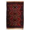 Baluchi Rug Handmade Multi Geometric 3x5 ft