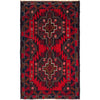 Baluchi Rug Handmade Red Geometric 3x5 ft