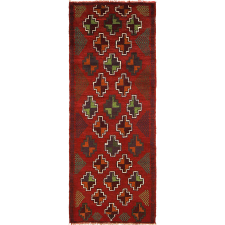 Baluchi Runner Rug Handmade Red 6' Runner