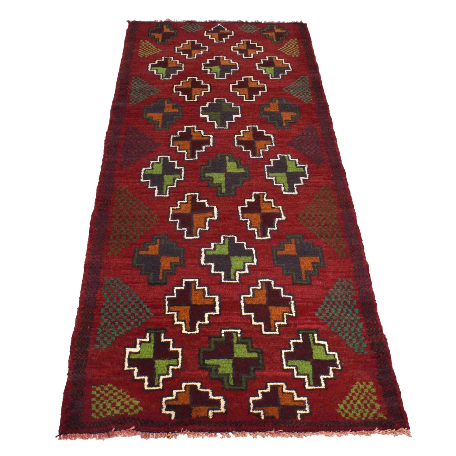 Baluchi Runner Rug Handmade Red 6' Runner