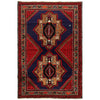 Baluchi Rug Handmade Blue Geometric 4x7 ft