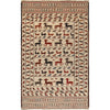 Soumak Kilim Area Rug Handmade White Pictorial 4x6 ft