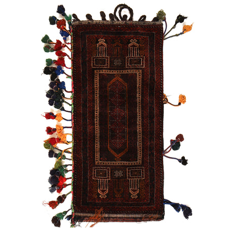 Balisht Area Rug Handmade Multi Prayer Design 2x4 ft