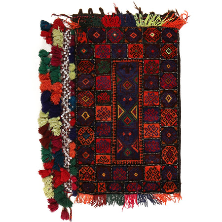 Balisht Area Rug Handmade Multi Geometric 2x3 ft