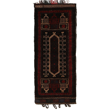 Balisht Area Rug Handmade Multi Prayer Design 2x4 ft