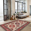 Kazak Rug Handmade Ivory Medallion 9x12 ft