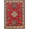 Kazak Rug Handmade Red Medallion 4x7 ft