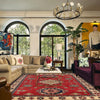 Kazak Rug Handmade Red Medallion 4x7 ft