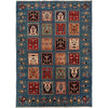 Bakhtiar Area Rug Handmade Blue Medallion 4x6 ft