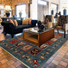 Bakhtiar Area Rug Handmade Blue Medallion 4x6 ft