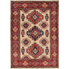 Kazak Rug Handmade Ivory Medallion 3x5 ft