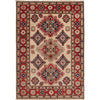 Kazak Rug Handmade Ivory Medallion 3x5 ft