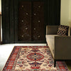 Kazak Rug Handmade Ivory Medallion 3x5 ft