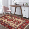 Kazak Rug Handmade Ivory Medallion 3x5 ft