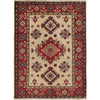 Kazak Rug Handmade Ivory Medallion 3x5 ft
