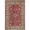 Kazak Rug Handmade Red Medallion 3x5 ft
