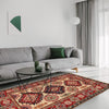 Kazak Rug Handmade Ivory Medallion 2x4 ft