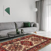 Kazak Rug Handmade Ivory Medallion 2x4 ft