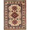 Kazak Rug Handmade Ivory Medallion 2x4 ft