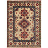 Kazak Rug Handmade Ivory Medallion 2x4 ft