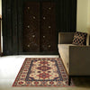 Kazak Rug Handmade Ivory Medallion 2x4 ft