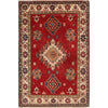 Kazak Rug Handmade Red Medallion 3x5 ft