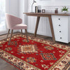 Kazak Rug Handmade Red Medallion 3x5 ft