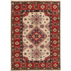Kazak Rug Handmade Ivory Medallion 2x4 ft