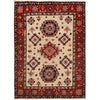 Kazak Rug Handmade Beige Medallion 4x7 ft