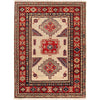Kazak Rug Handmade Ivory Medallion 3x5 ft